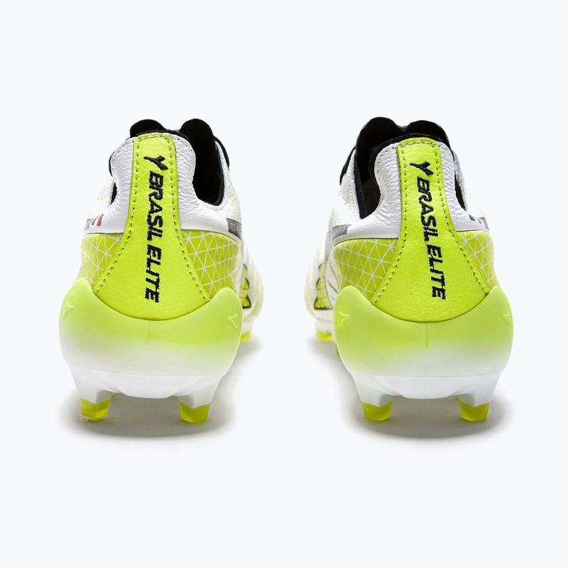 Scarpe da calcio Diadora Brasil Elite Tech GR ITA LPX uomo bianco/nero/giallo fluo 12