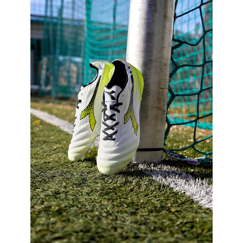 Scarpe da calcio Diadora Brasil Elite Tech GR ITA LPX uomo bianco/nero/giallo fluo 17