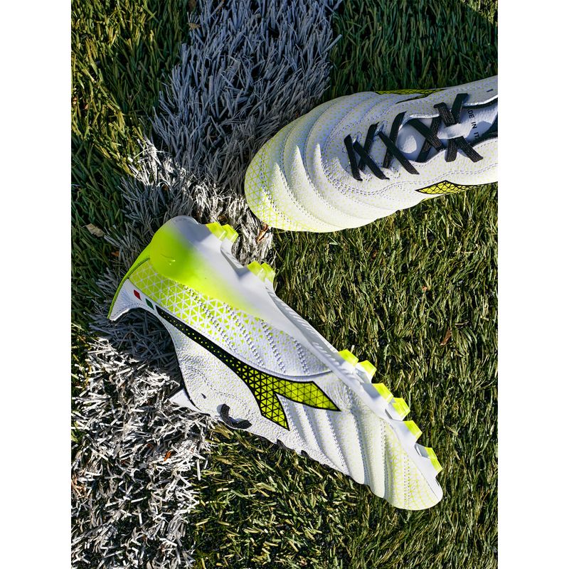 Scarpe da calcio Diadora Brasil Elite Tech GR ITA LPX uomo bianco/nero/giallo fluo 18
