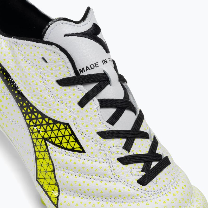 Scarpe da calcio Diadora Brasil Elite Tech GR ITA LPX uomo bianco/nero/giallo fluo 8