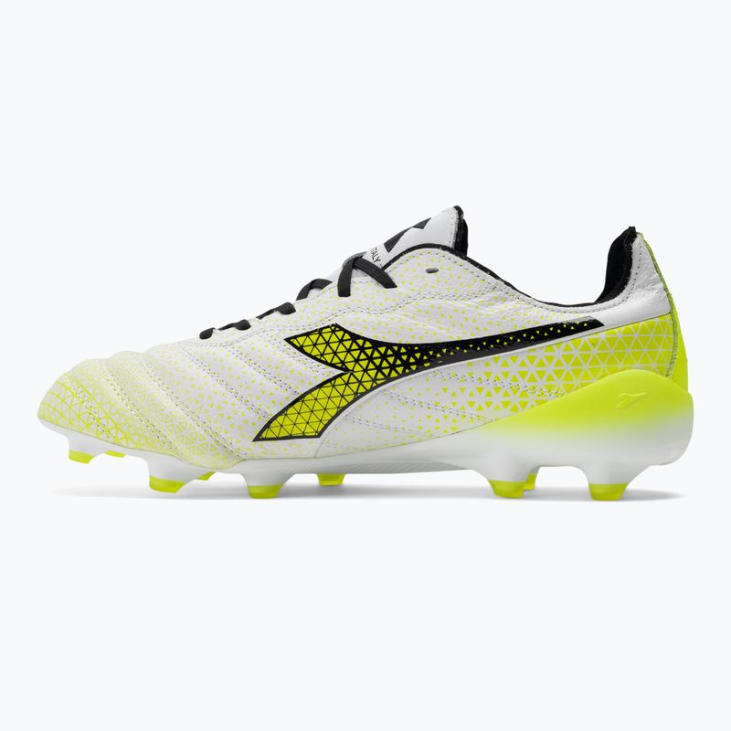 Scarpe da calcio Diadora Brasil Elite Tech GR ITA LPX uomo bianco/nero/giallo fluo 10