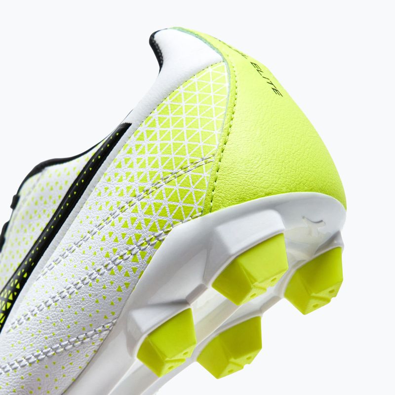 Scarpe da calcio per bambini Diadora Brasil Elite GR LT LPU Y bianco/nero/giallo fluo 16