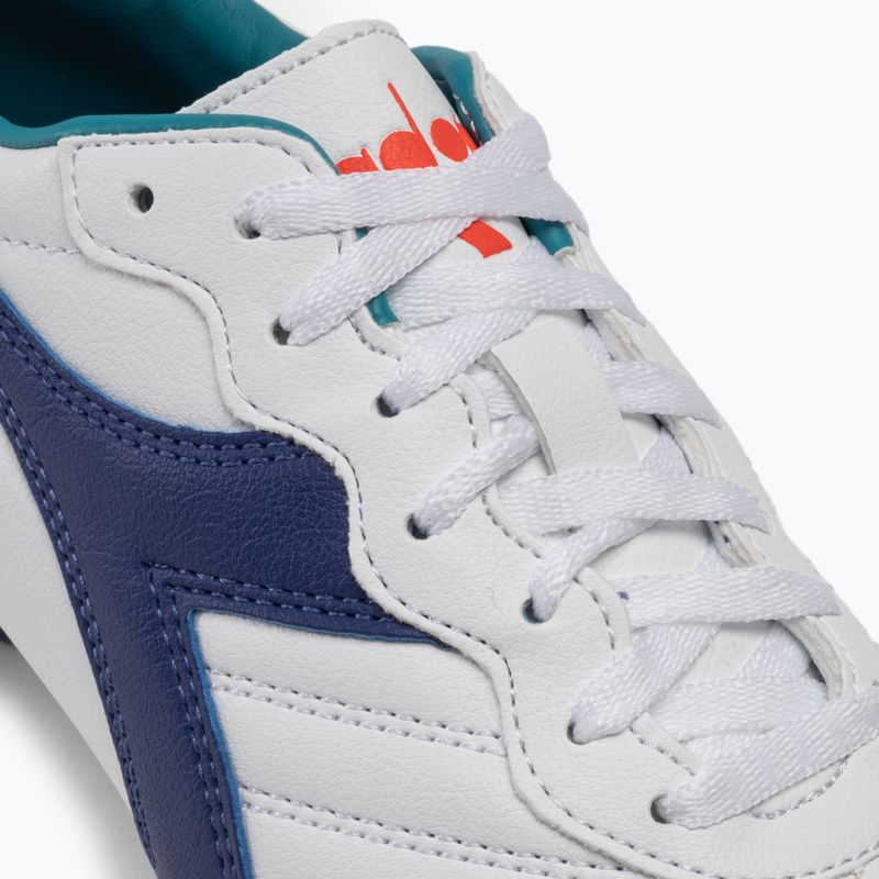 Scarpe da calcio per bambini Diadora Brasil 2 R LPU JR bianco/navy 8