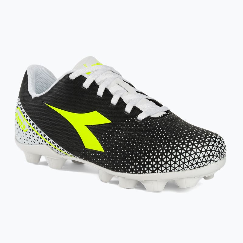 Scarpe da calcio per bambini Diadora Pichichi 6 MD JR nero/giallo fluo/bianco