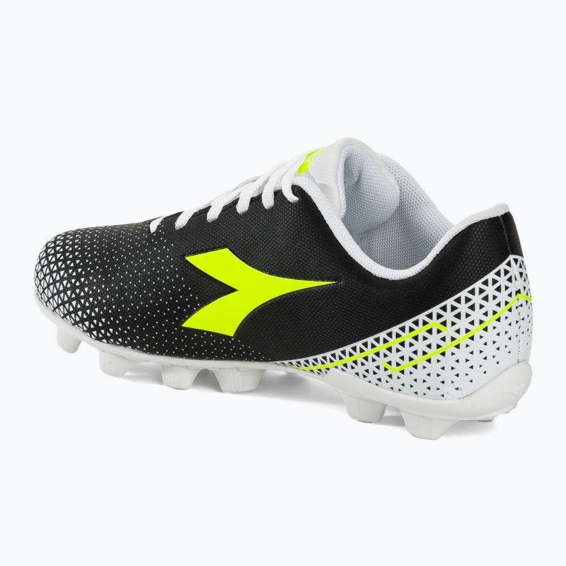 Scarpe da calcio per bambini Diadora Pichichi 6 MD JR nero/giallo fluo/bianco 3