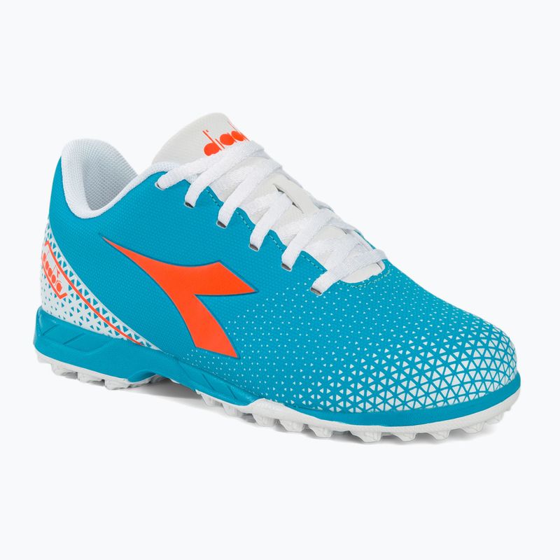 Scarpe da calcio per bambini Diadora Pichichi 6 TF JR blu fluo/bianco/arancio