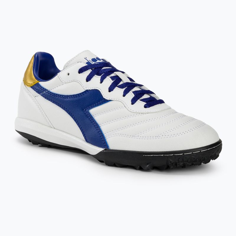 Scarpe da calcio uomo Diadora Brasil 2 R TFR bianco/blu/oro