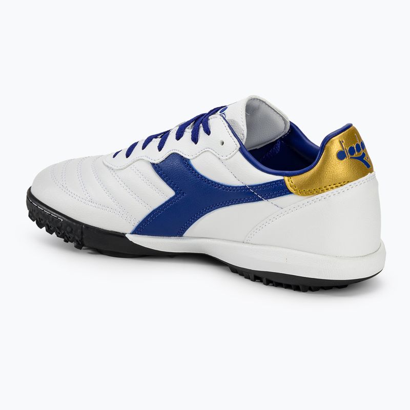 Scarpe da calcio uomo Diadora Brasil 2 R TFR bianco/blu/oro 3