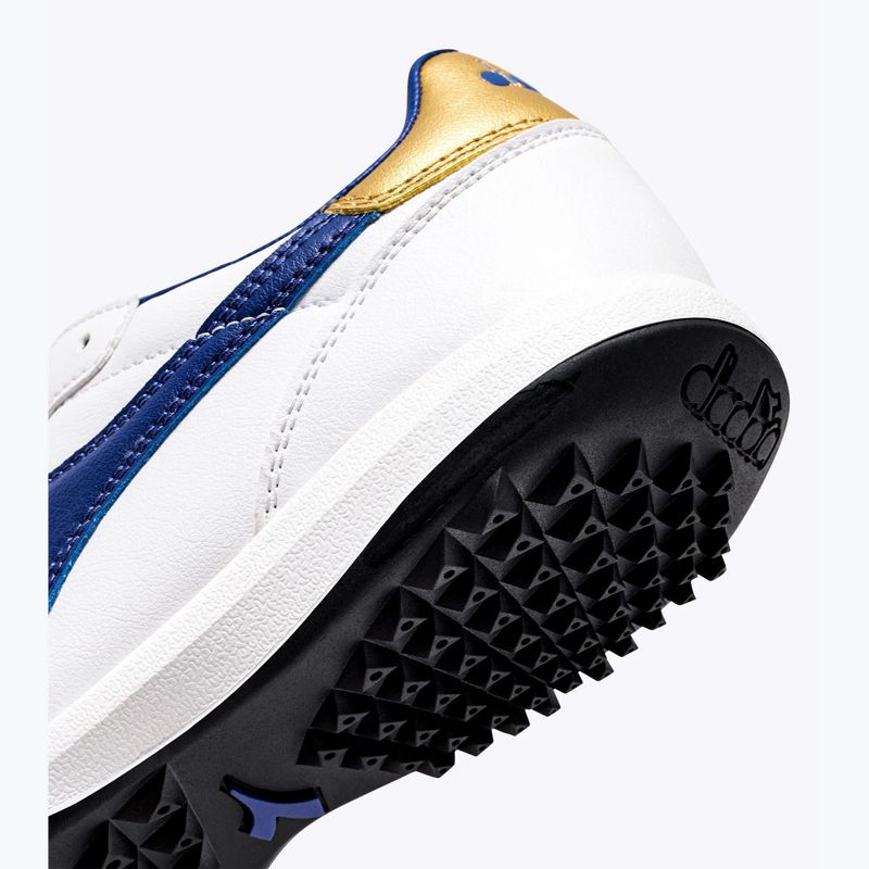 Scarpe da calcio uomo Diadora Brasil 2 R TFR bianco/blu/oro 9