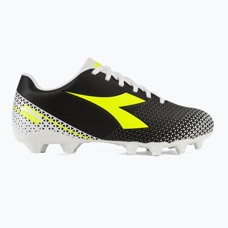 Scarpe da calcio Diadora Pichichi 6 MG14 uomo nero/giallo fluo/bianco 2
