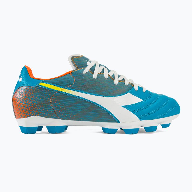 Scarpe da calcio Diadora Brasil Elite Veloce GR LPU uomo blu fluo/bianco/arancio 2