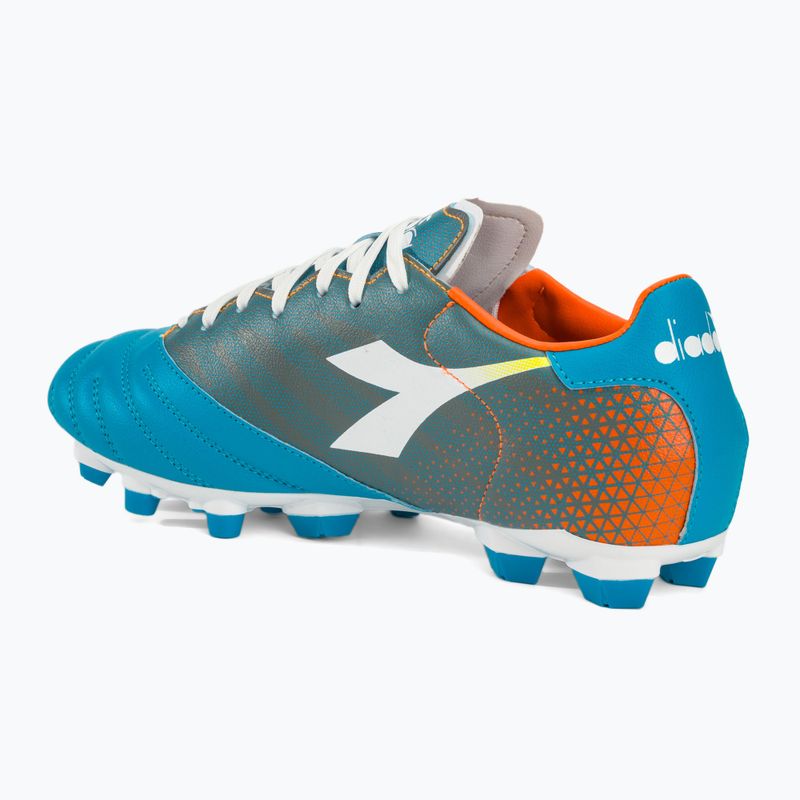 Scarpe da calcio Diadora Brasil Elite Veloce GR LPU uomo blu fluo/bianco/arancio 3