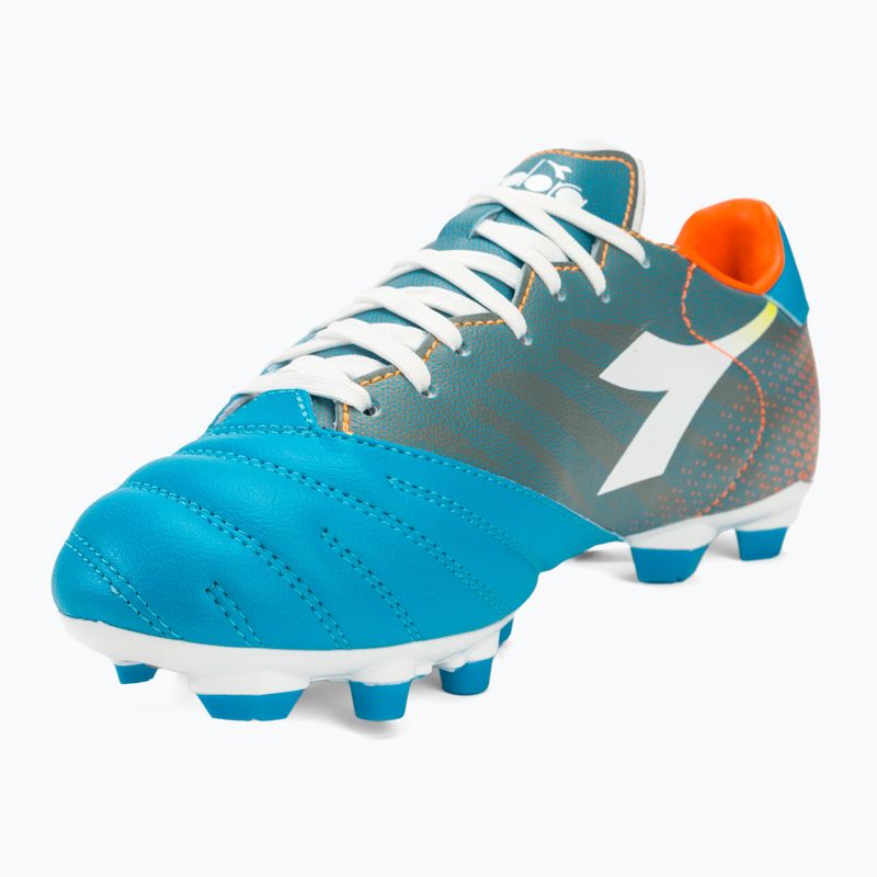 Scarpe da calcio Diadora Brasil Elite Veloce GR LPU uomo blu fluo/bianco/arancio 7