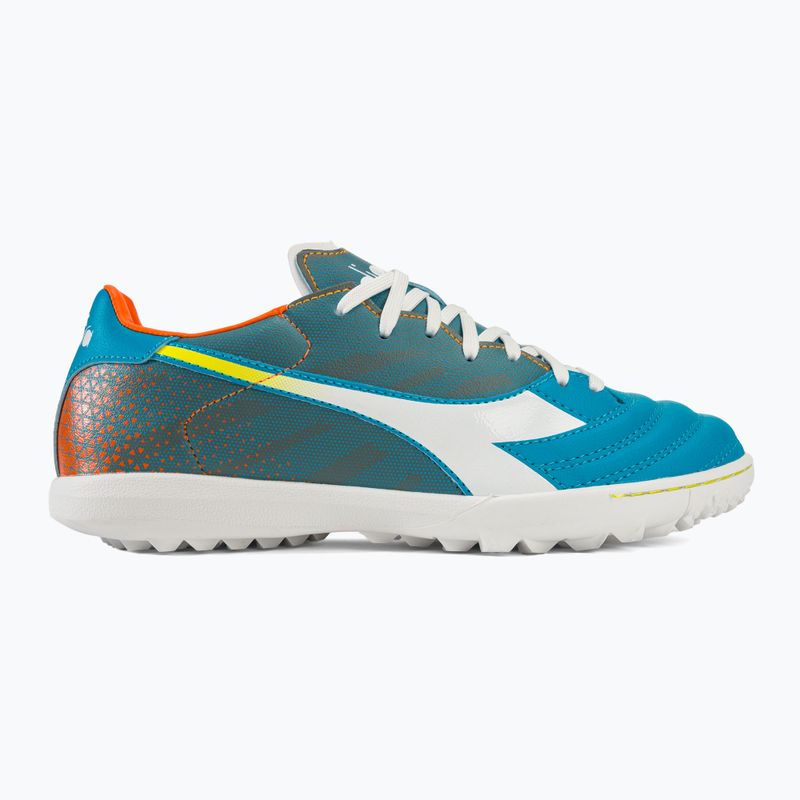 Scarpe da calcio Diadora Brasil Elite Veloce GR TFR uomo blu fluo/bianco/arancio 2