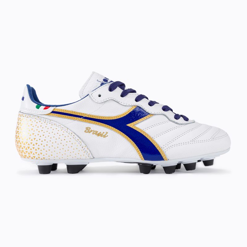 Scarpe da calcio da uomo Diadora Brasil Italy OG GR LT+ MDPU bianco/blu/oro 2