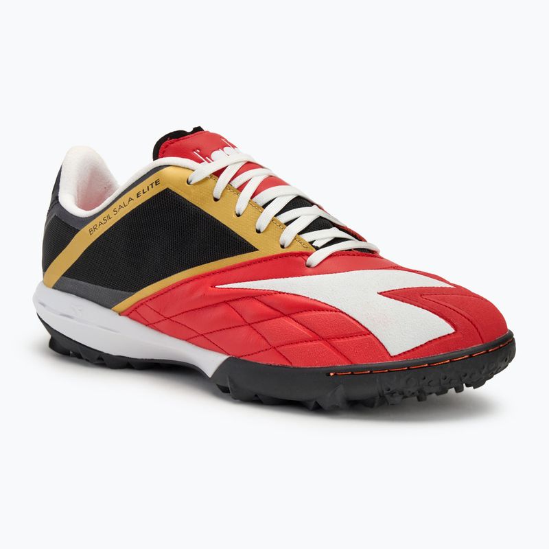 Scarpe da calcio uomo Diadora Brasil Sala Elite TF milano rosso/bianco/nero