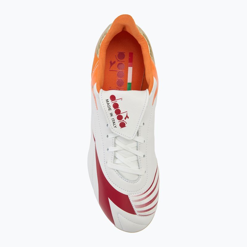 Scarpe da calcio Diadora Maximus Elite ITA T SLX da uomo bianco/peperoncino/arancio rosso 5