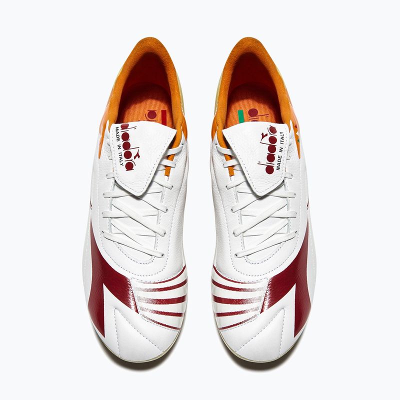 Scarpe da calcio Diadora Maximus Elite ITA T SLX da uomo bianco/peperoncino/arancio rosso 10