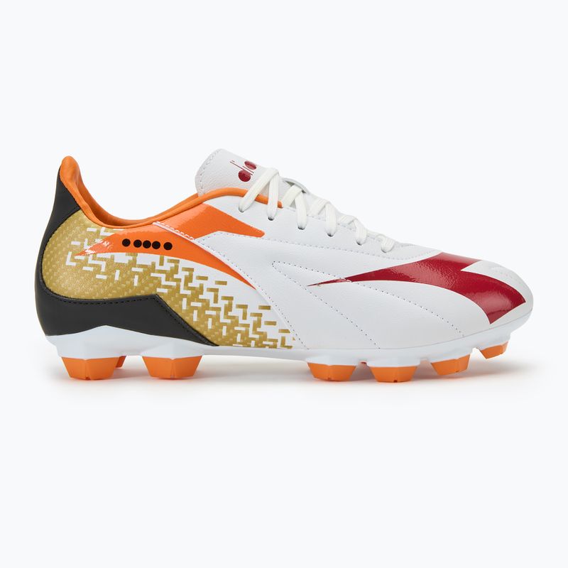 Scarpe da calcio Diadora Maximus Elite R LPU uomo bianco/peperoncino/arancio rosso 2