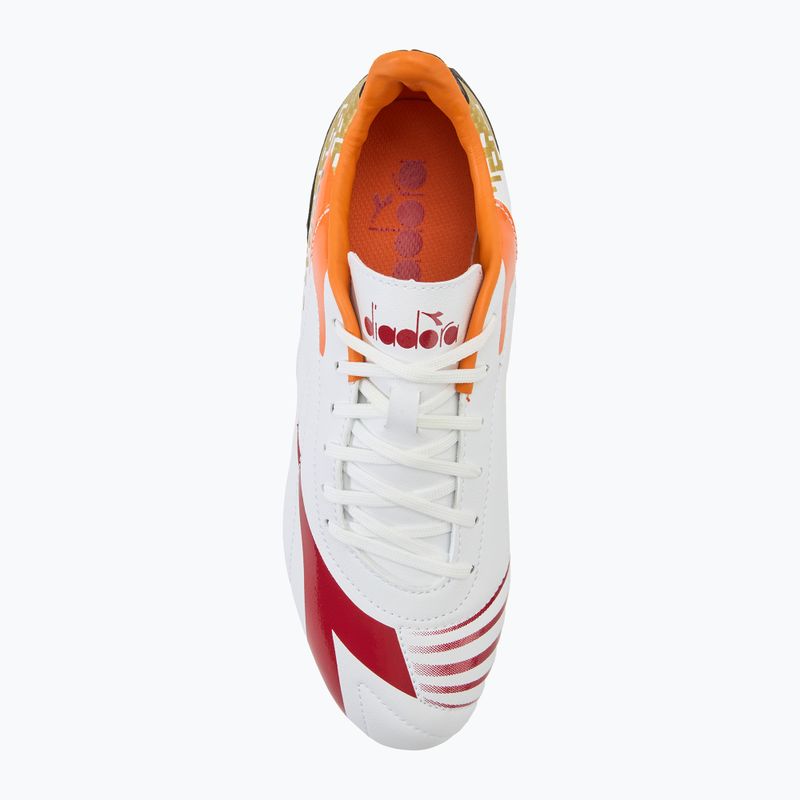 Scarpe da calcio Diadora Maximus Elite R LPU uomo bianco/peperoncino/arancio rosso 5