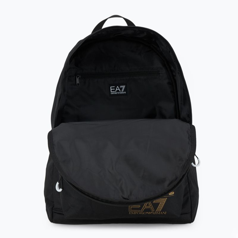 EA7 Emporio Armani Train Core 20 l nero/oro zaino urbano con logo 4