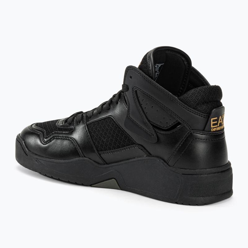 EA7 Emporio Armani Basket Mid scarpe triple nero/oro 3