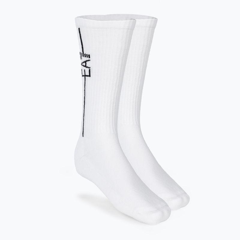 EA7 Calzini da treno Emporio Armani 2 paia bianco/nero