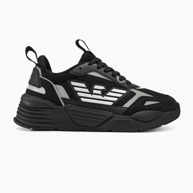 EA7 Emporio Armani Ace Runner scarpe triple nero/argento 2