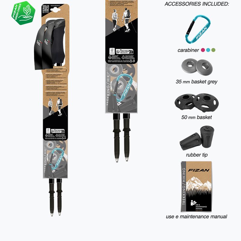 Bastoni da trekking  Fizan Compact MS black 7