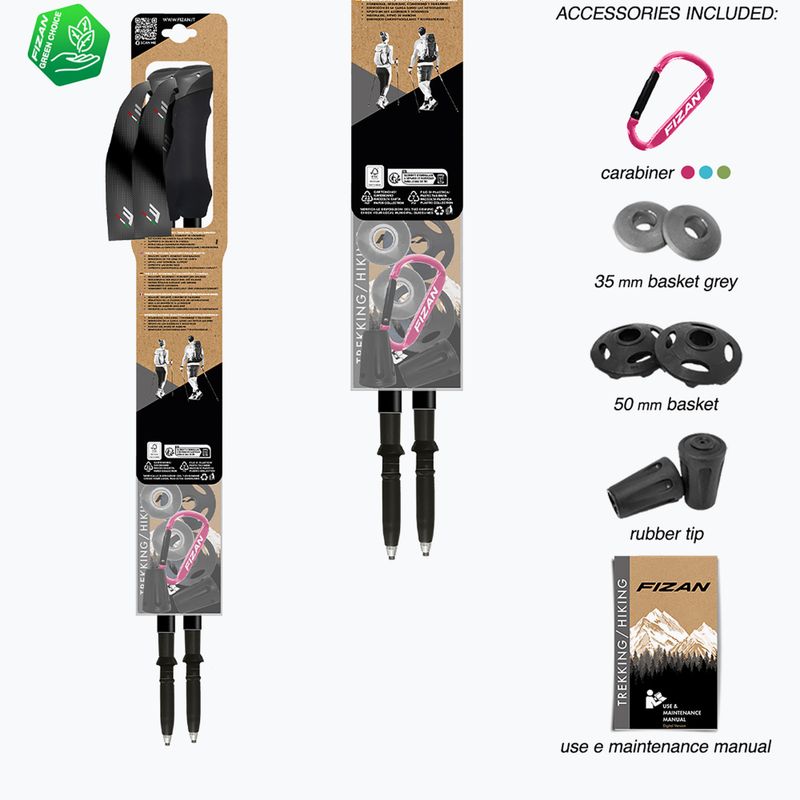 Bastoni da trekking  Fizan Compact MS magenta 7