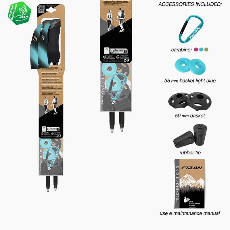 Bastoni da trekking  Fizan Compact Tech 4 light blue 7