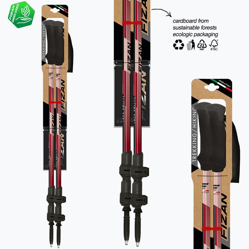 Bastoni da trekking  Fizan Trek Pro L dark red 6