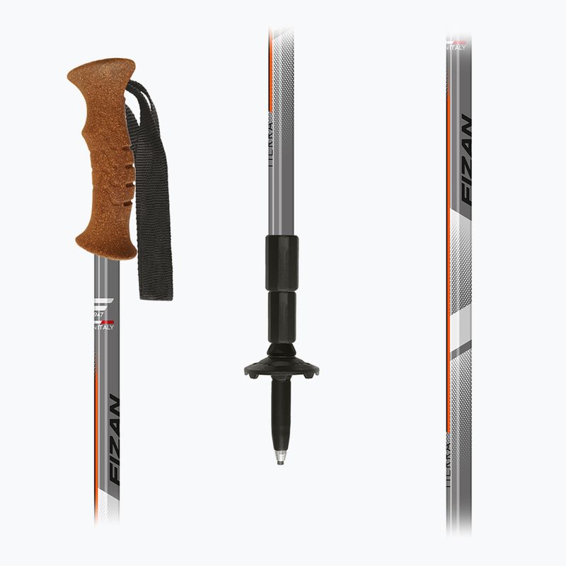 Bastoni da trekking Fizan Tierra grey/orange 5