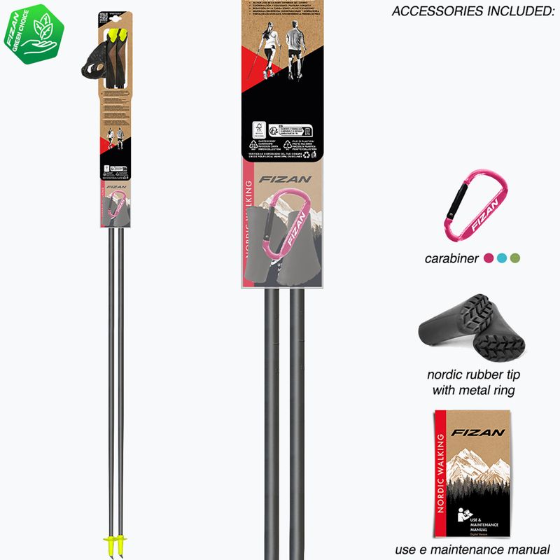 Bastoncini da Nordic walking Fizan Carbon Pro yellow 7