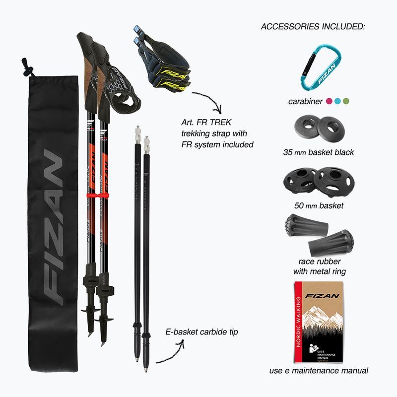 Bastoncini da Nordic walking Fizan R-Evolution Pro red 6