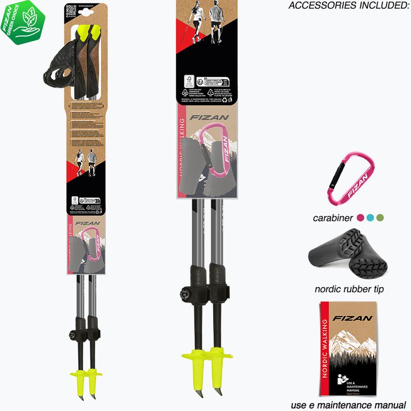 Bastoncini da Nordic walking Fizan Speed Race yellow 5