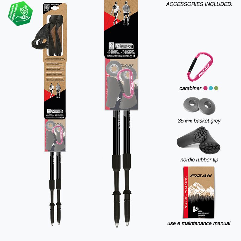 Bastoncini da Nordic walking Fizan Speed black 5