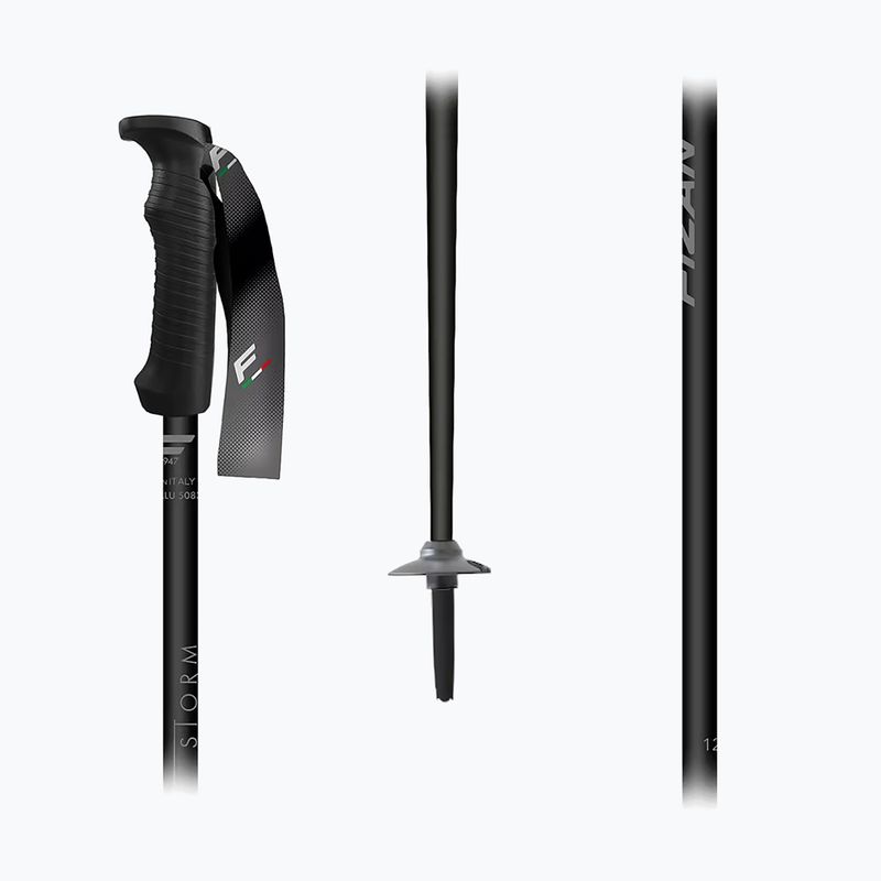 Bastoni da sci Fizan Storm black/grey 2