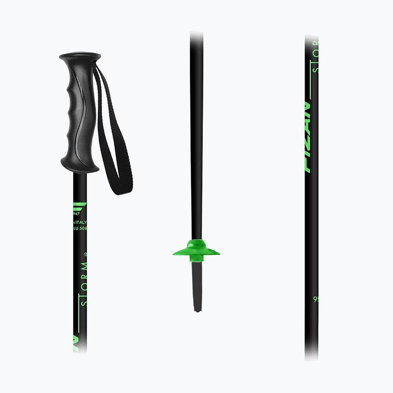 Bastoncini da sci bambini Fizan Storm Jr black/green 2