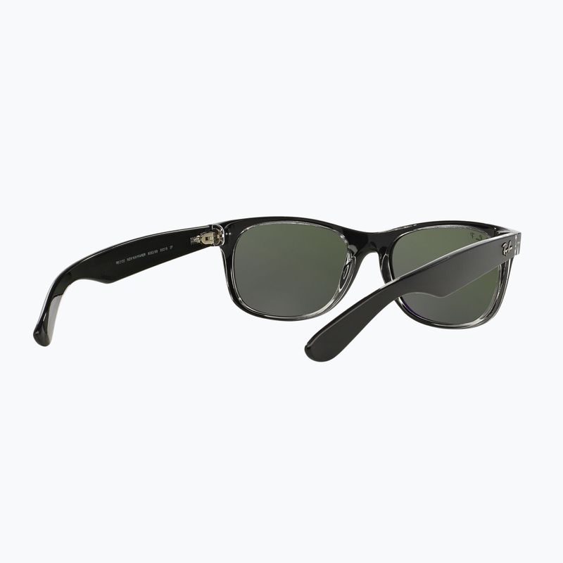 Occhiali da sole Ray-Ban New Wayfarer Classic matte black transparent/green g-15 6