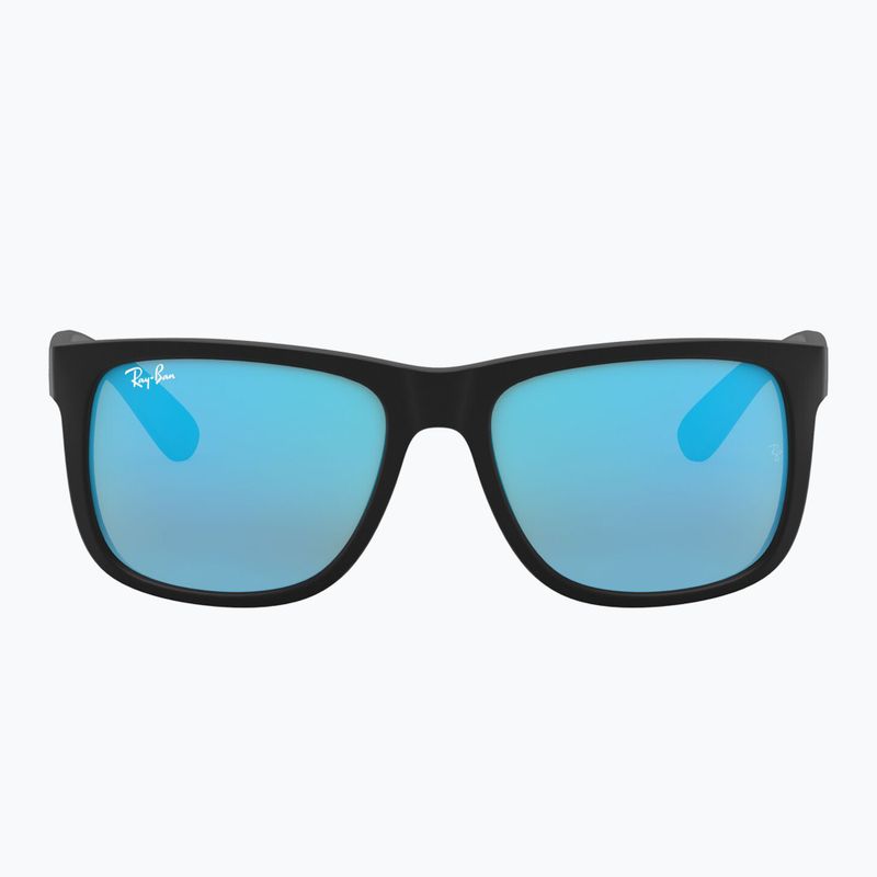 Occhiali da sole Ray-Ban Justin Classic matt black gum/blue mirror 2