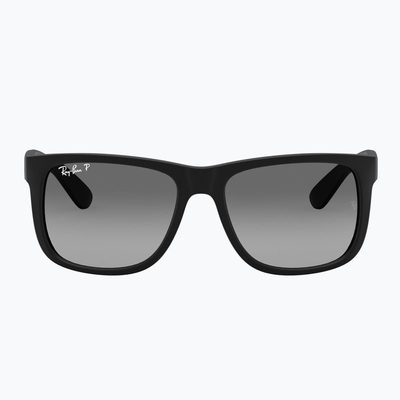 Occhiali da sole Ray-Ban Justin Classic matt black gum/dark grey 2