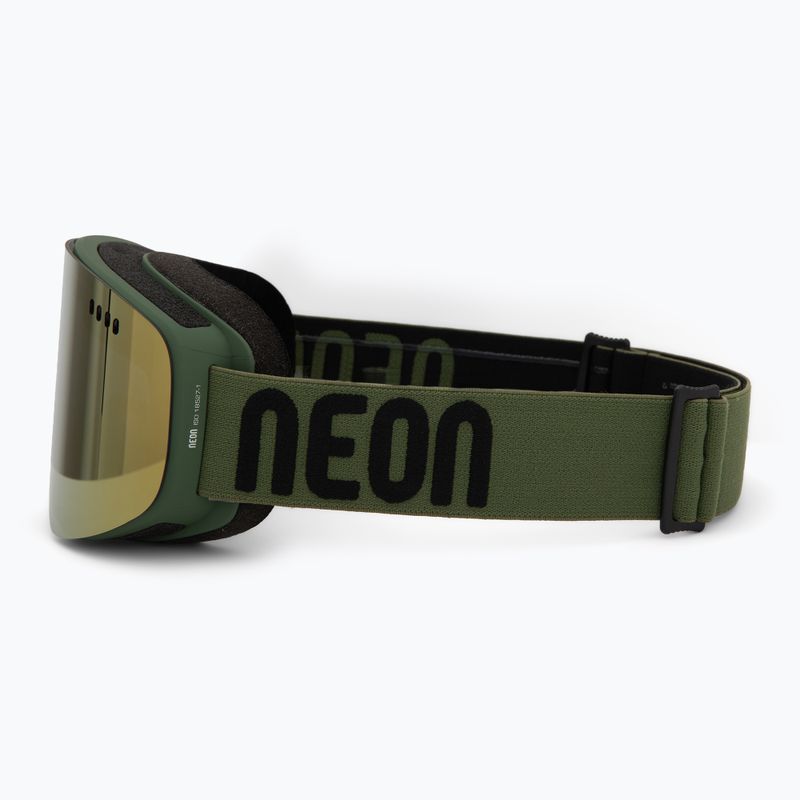 Maschera da sci Neon Light army green/mirror bronze 4