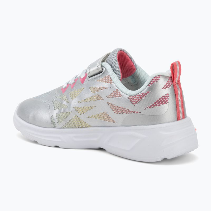 Scarpe per bambini Champion Wave Tri G PS Low Cut silver/blue burgundy/imperial light blue 3