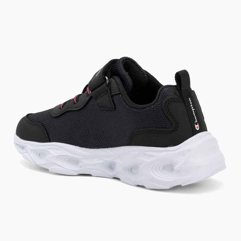 Scarpe per bambini Champion Funfair Print G PS Low Cut new black/fluorescent pink/imperial light blue 3