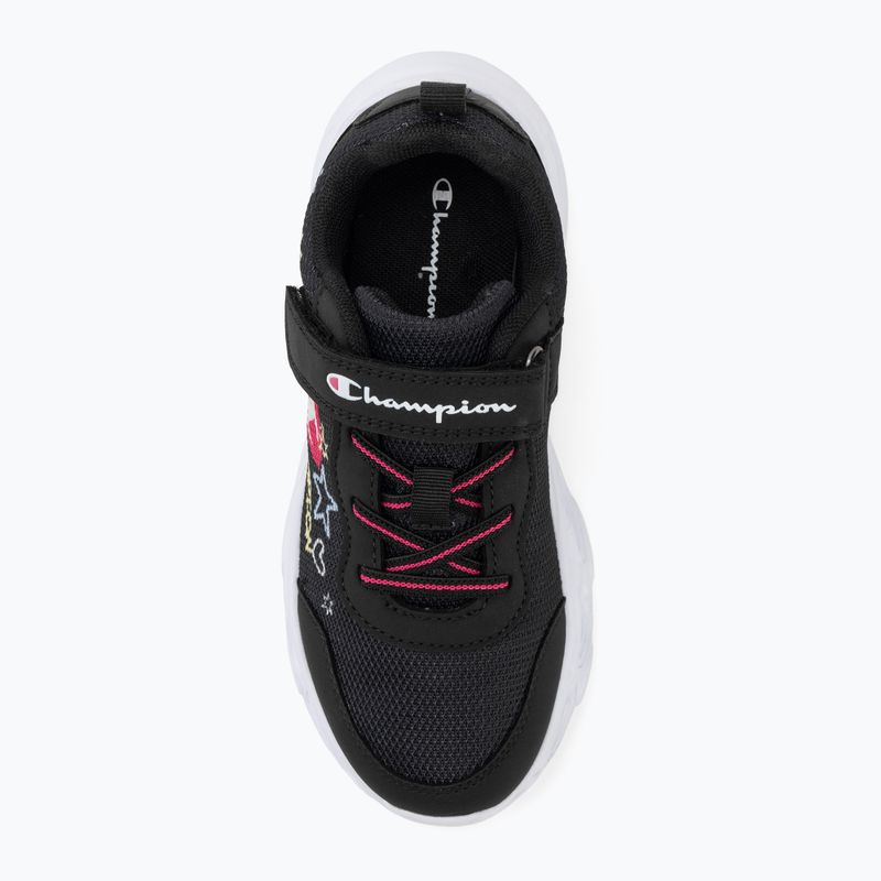 Scarpe per bambini Champion Funfair Print G PS Low Cut new black/fluorescent pink/imperial light blue 5