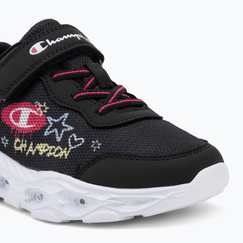 Scarpe per bambini Champion Funfair Print G PS Low Cut new black/fluorescent pink/imperial light blue 7