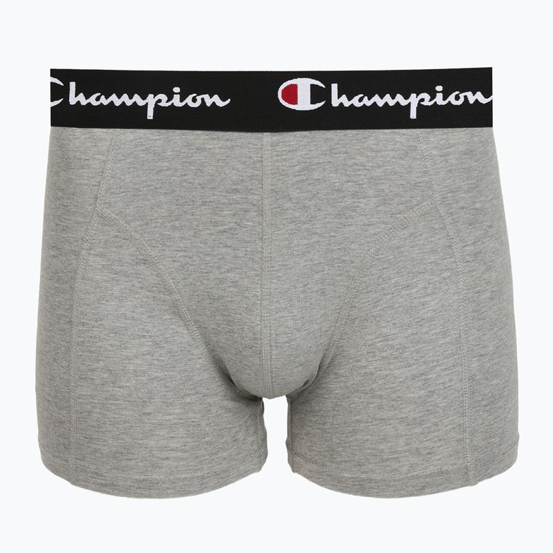 Boxer da uomo Champion Trunk Knit oxford grey melange/oxford grey melange/black 3