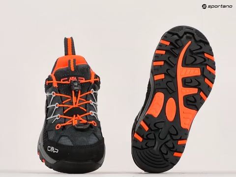 Scarponi da trekking per bambini CMP Rigel Low Wp antracite/arancio flash 12