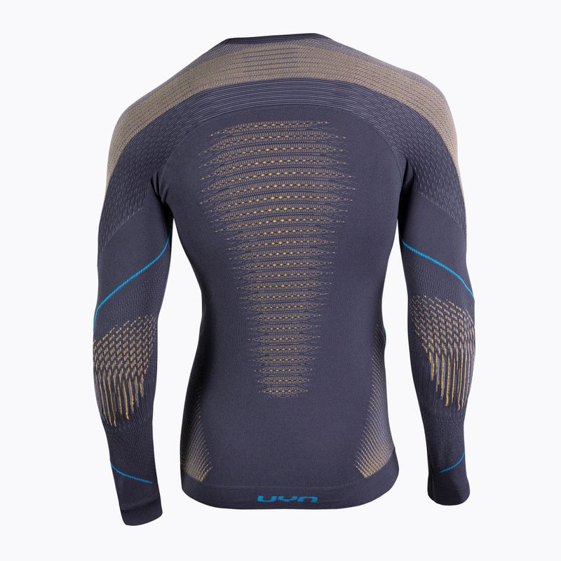 Maglia termica da uomo UYN Evolutyon UW Shirt charcoal/gold/atlantic 2